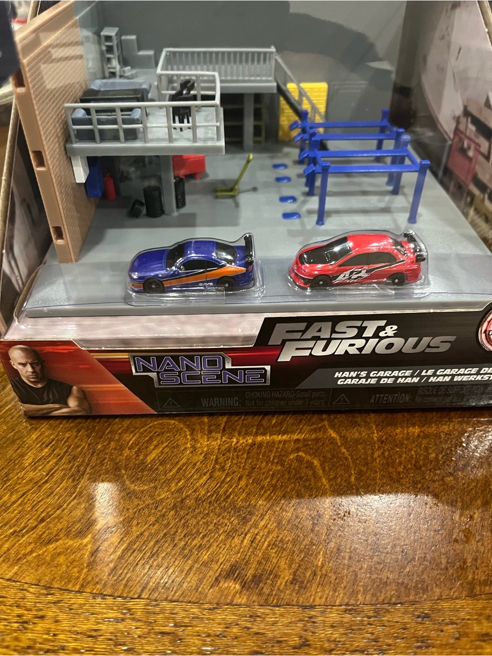 Fast & furious Nano Scene Kids Toy Car Set - Blue & Red